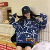 Autumn Fashion New Sweater Women Bear Pattern Round Collar Long Sleeve Pullover Kawaii Loose Casual Streetwear Tops 201111