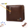 Smart Wallet GPS Records Man Antilost Echte lederen mannen Hoge kwaliteit korte portefeuilles Vintage multifunctionele MEN039S Purse Q1507474970879