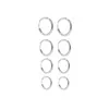 Hoop Earrings Huggie Mysream 4 Pairs Set For Men Women Argent Gold Rose And Black Colors 10mm 12mm 14mm 16mm8001242