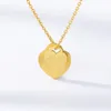 New Arrival Romantic Love Double Heart Stainless Steel Necklace Fashion Jewelry Whole Gift For Women Couple Christmas Gifts182c