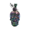 Hookah Glas Bongs Vattenrör Oljebrännare Färgglada 4,53 tum Big Skull med läderslang Portable Rökning Tillbehör till Bar Presentkraftverk Hookahs Bong