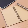 Kraft Cover Notebooks Spiral Journals Planner Kladblokken met blanco papieren bruin copybook -dagboek voor reizigers tekenen schilderen