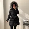 giacca invernale da donna piumino collo di pelliccia cappotto invernale di alta qualità nuove donne inverno casual outdoor caldo capispalla di piume addensare allungare