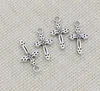 200 Teile/los Legierung Kreuz Charms Antik Silber Charms Anhänger für Halskette Schmuckherstellung Erkenntnisse 21x11mm