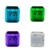 Glow Electronics Square Clock 8 Kinds Of Ringtones LED Sublimation Blanks Alarm Reminder Clocks Bedroom Originality Colorful 13 5ex M2