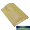 10*15cm 200Pcs / Lot Nut Powder Kraft Paper Aluminum Foil Valve Package Bags Kraft Paper Mylar Zipper Top Storage Pouch