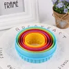 5 Pcs / Set DIY Fondant Cake Cookie Cutter Mold Colorful Plastic Biscuit Mold Fruit Cutter Lovely Shape Baking Accessories Tools