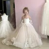 Lovely Ball Gown Flower Girl Dresses for Vintage Wedding Spaghetti Ruffles Tutu 2021 Cheap Girls Pageant Dresses Kids Party Gowns