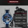 Naviforce Luxury Brand Mens Wrist Watch Military Digital Sport Watches For Man Steel Strap Quartz Clock Man Relogio Masculino 220530