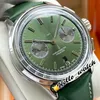 TWF V8 Nuevo Premier B01 Caja de acero AB0118A11L1X1 Asiático 7750 Cronógrafo automático Reloj para hombre Esfera verde Relojes de cuero verde Hello_Watch E