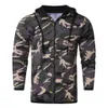 Uomo Autunno Inverno Sci Camouflage Top Pantaloni Slim Sport Tuta con cappuccio Jogging Homme Suit Maniche lunghe Felpa LJ201124