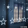 Kerst Fairy Light Festoen Led String Lights Star Garland op Venster Gordijn Indoor Tree Decoration Halloween-huwelijkslamp