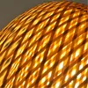 LED Drewniany Wisiorek Lampa Beżowa Wiklinowa Żyrandol Rattan Bamboo Żyrandol Lights Restauracja Hotel Club Salon Room Art Decoration Lamparas-L