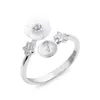 Flower Ring Settings White Shell 925 Sterling Silver Star Zircon DIY Pearl Ring Mount 5 Pieces