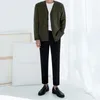 Estilo coreano Magro Slim Fit Skinny Calças Casuais De Alta Qualidade Terno Calças Cinza / Preto Cor Moda Calças Plus Size M-2XL 201114