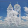 Nappa nera Dream Catcher Decorazione murale Campanelli eolici fatti a mano Ciondolo Dreamcatcher Home Wall Art Hanging Decorazioni ZYY182