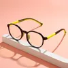 Mode solglasögon ramar skyddsglasögon 2022 platta glasögon barns blå ljus som blockerar med silikonram datorspel högupplöst