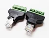 Ethernet 8P8C RJ45 Male plug to AV Terminal Connector Adapter For CCTV Radio/2PCS