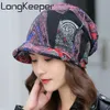 Longkeeper 패션 여성 비아 가을 다기능 모자 겨울 스카프 모자 여성 따뜻한 바이저 보닛 캐주얼 스몰 y201024