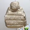 Ailegogo Gold Silver Double Side Down Coat Winter Jacket Kvinnor Huven Vit Duck ner Parkas Kvinnlig varm snö ner Ytterkläder 201127