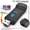 Edup TV USB WiFi Adapter 300Mbps 2.4GHz Extender Wi-Fi Wi-Fi Wi-Fi com adaptadores de porta LAN