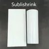 100pcs/lot White sublimation shrinkwrap tumblers Subli Shrink film Heat shrinkable plastic films for oven sublimation Cup 20oz 30oz skinny tumbler