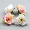 200 pcs DIY artificial branco rosa flores de seda cabeça para casa casamento decoração decoração grinalda caixa de presente scrapbooking flores falsificadas lj201127