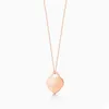 Originale 100% S925 Sterling Silver Spray HeartEgg Collana con ciondolo a forma di donna Gioielli di fascia alta WesternStyle Q0531