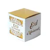 EID Mubarak Party Hollow Candy Box Square Ramadan Muslim Islamic Wedding Candy Bomboniere Borsa JJA12410