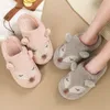 High Quality Cute Cartoon Animal Women Slippers Fur Winter Warm Plush Home fluffy slides Cotton House Shoes Y200424