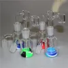 Hookah Glass ash catcher with 14mm 18mm male joint quartz banger 7ml silicone container ashcathers for glass water pipe beaker bong