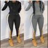 Sıcak Satış! Ceket Kadınlar Aktif Set Eşofman Hoodies Kazak + Pantolon Koşu Spor Parça Takım Elbise 2 Parça Koşu Setleri Survetement Femme Giysileri