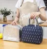 50pcs Lunch Bag Tote Bag Oxford Waterproof Flamingo Prints Organizer Insulation Cold Picnic Food Storage Box