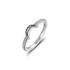 2020 Натуральное серебро 925 пробы кольца для женщин Кольцо в форме полумесяца из бисера Обручальное свадебное эффектное ювелирное изделие Подарок на вечеринку24800574939774