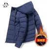 Moda Homens Bombarber Down Parkas Inverno Casaco Quente Mens Outono Inverno Casual Algodão Acolchoado Revestimento Grésos Com Capuz Casaco de Streetwear 201217