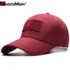 MAGCOMSEN Berretto da baseball tattico da uomo Estate USA Flag Protezione solare Snapback Cap Casual Golf Berretti da baseball Cappello militare Men240J