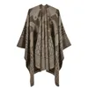 Vinterhöst ny poncho jacquard sjal