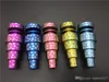 Coloré Universal Male Female Fit 10mm 14mm et 18mm 6 en 1 Domeless Titanium Nail Titanium GR2 Nails pour pipe à eau