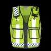 Motorcycle Reflective Racing Vest Multifunctional Jackets Lattice Screen Cloth Safety Traffic Police oxford coating jacket281w