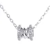 Collier en acier inoxydable Pendant les dames luxe Nouveau pendentif créatif creux de printemps avec plein de diamants glacés sur les deux côtés Classic 3381596