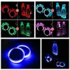 2X Car LED Light Cup Holder Automotive Interior USB Colorful Atmosphere Lights Lamp Drink Holder Anti-Slip Mat Auto Products242Y