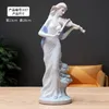 Figurina di bellezza in ceramica europea Home Desktop Arredamento Artigianato Decorazione Occidentale Lady Girls Porcellana Artigianato Ornamento Mer T2330r