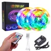 Zniżka 12 V 10M Dual-Disk SMD 2835 Koraliki Lampy 300 Lampa-RGB-IR44-Non-Waterproof i Non-Glue 24-Key Light Strip Set 40W