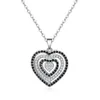 Holle diamant hart ketting