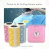 3 Rolls Cute Cartoon Direct Thermal Labels Roll Strong Clear Printing Adhesive Sticker for PeriPage A6 Pocket BT Thermal Printer 201009