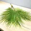 125 cm 13 Gabeln Tropische Pflanzen Große Künstliche Palme Kunststoff Blätter Gefälschte Monstera Grüne Palmblätter Für Home Shop Party Decor T200331