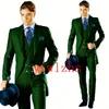 Beau One Button Groomsmen Peak Lapel Groom Tuxedos Hommes Costumes Mariage / Bal / Dîner Meilleur Blazer Homme (Veste + Pantalon + Cravate + Gilet) W679