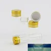 500 x 2ml 5ml 6 ml 4ml 10ml 15ml mini vidro clara geladeira de óleo essencial ouro tampão de alumínio amostras de vidro recipientes
