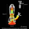 Monster Doppelfilter Wasserpfeife Rauchen Glaspfeifen Bong Silikon Wasserpfeife Shisha Dab Rig Tool