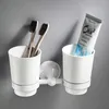 White Bathroom Hardware Acessórios Set Bronze Sabonete Duche Dish Dish Seco Titular Toalha de Troque Bar Robe Gancho Pincel Toilet Rolo Suporte LJ201204